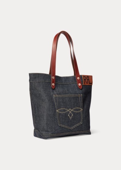 Bolsos De Mano Ralph Lauren Mujer Azules - Denim - QTYVI3162